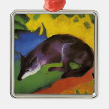 Blue Fox (von Franz Marc) Keramik Ornament