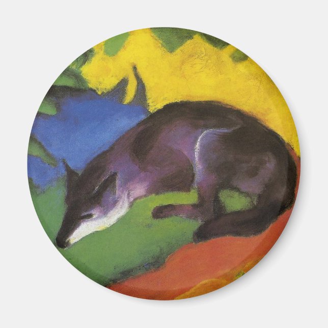 Blue Fox (von Franz Marc) Magnet (Vorne)