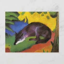 Blue Fox (von Franz Marc) Postkarte