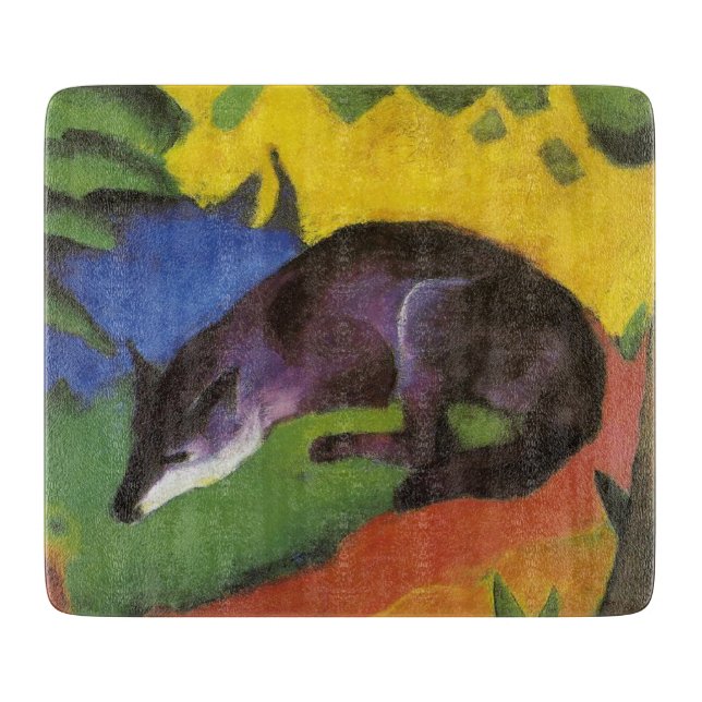 Blue Fox (von Franz Marc) Schneidebrett (Vorderseite)