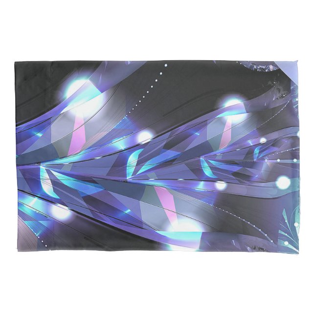 Blue Fraktal Jungle 3D Kissenbezug (Vorderseite)