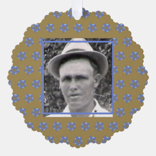 Blue Fraktal Stars auf Goldfarbe   AnkerFoto Ornament Karte