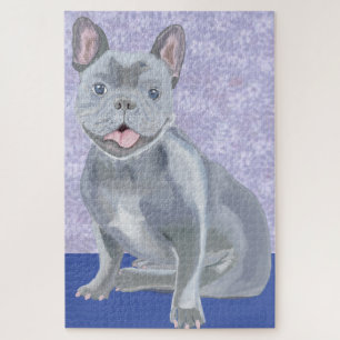 Blue French Bull Dog Puzzle