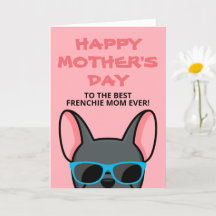 Blue French Bulldog Card der Muttergottes