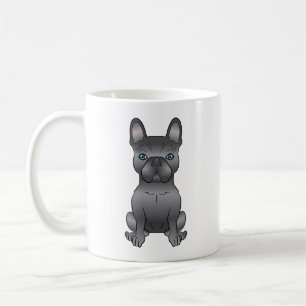 Blue French Bulldog / Französischer Niedlicher Car Kaffeetasse