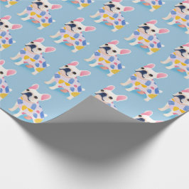 Blue French Bulldog Niedlich Geschenkpapier