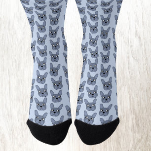 Blue French Bulldog Socken