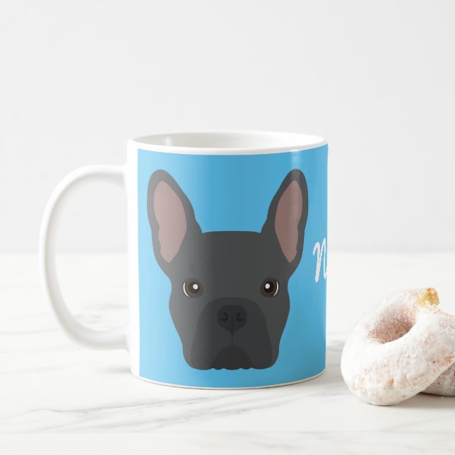 Blue French Bulldog Tasse (Mit Donut)