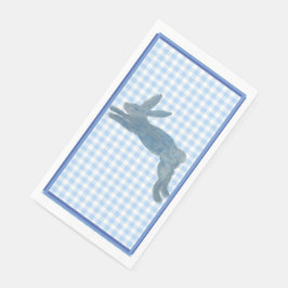 Blue French Country Bunny Rabbit Serviette