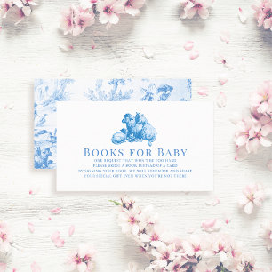 Blue French Country Farm Animal Books for Baby Begleitkarte