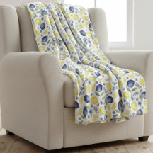 Blue French Country Lemon Pattern