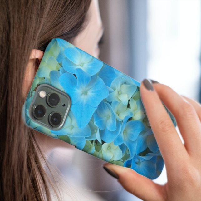 Blue French Hydrangea Floral Case-Mate iPhone Hülle (In Situ)