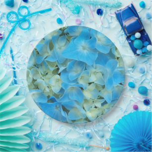 Blue French Hydrangea Floral Pappteller