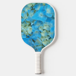 Blue French Hydrangea Floral Pickleball Schläger
