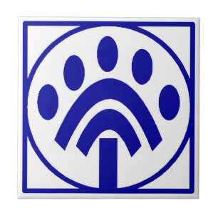 Blue French Letter House Number Tiles Fliese