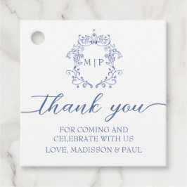 Blue French Vintage Victorian Geschenkanhänger