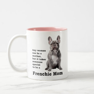 Blue Frenchie Mama Zweifarbige Tasse