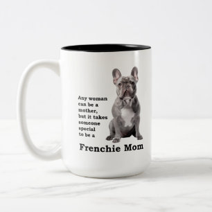 Blue Frenchie Mama Zweifarbige Tasse