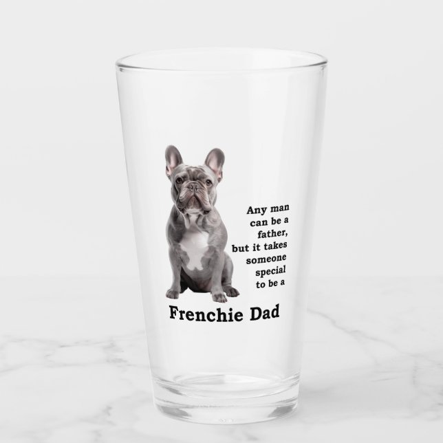 Blue Frenchie Vater Glas (Vorderseite)