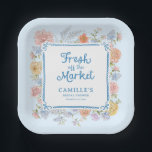 Blue Fresh off Market Brautparty Pappteller<br><div class="desc">Servieren Sie hübsche Leckereien mit den Tellern von Fresh Off the Market blauen Brautparty! Sie sind mit kühnen Schriftzeichen und einer trendigen blauen Farbpalette ausgestattet und eignen sich hervorragend für Gartenfeiern, Brautpartys im Freien oder für Feste zum Thema Markt. Eine spielerische Art, die Braut zu feiern, die vom Markt ist!...</div>