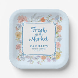 Blue Fresh off Market Brautparty Pappteller