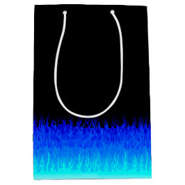 Blue Frisierte Auto Flames Mittlere Geschenktüte