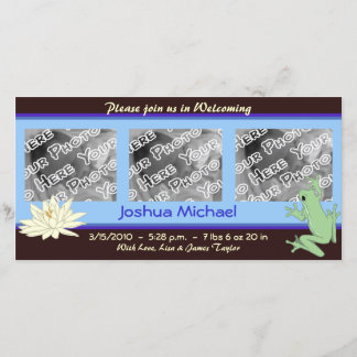 Blue Frog und Lotus Birth Ankündigung