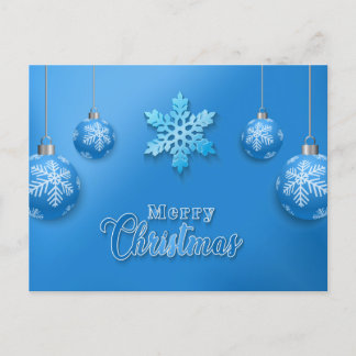 Blue Frohe Weihnachten Postkarte