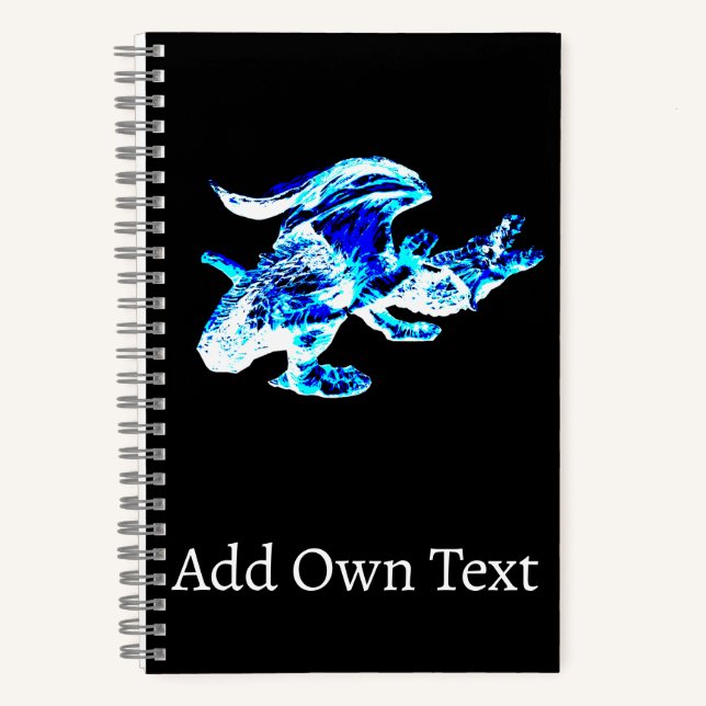 Blue Frost Dragon Notizbuch (Vorderseite)