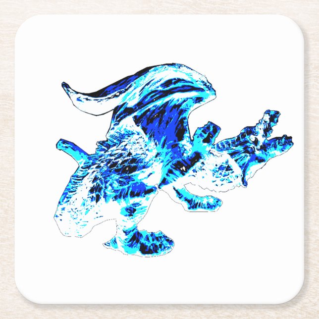 Blue Frost Dragon Untersetzer (Vorderseite)