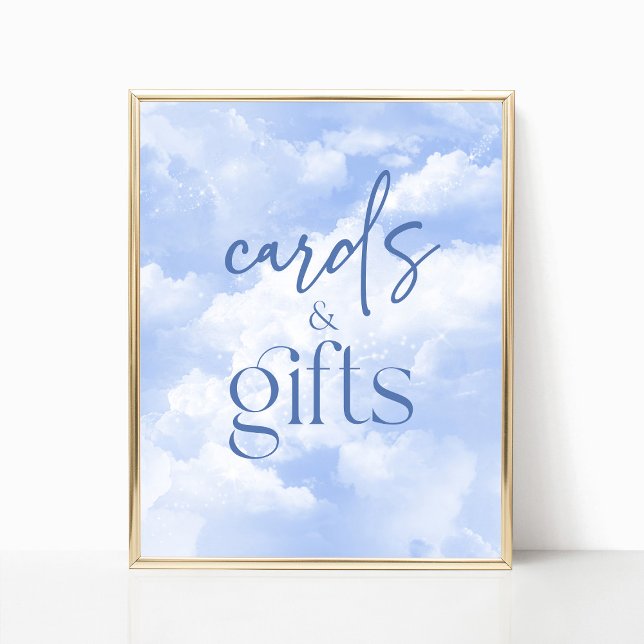 Blue Funkelnd Clouds Karten und Geschenke-Zeichen Poster (Von Creator hochgeladen)