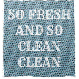 Blue Funky Triangle Duschvorhang