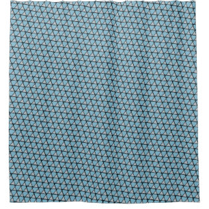 Blue Funky Triangle Duschvorhang