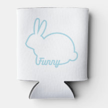 Blue Funny Bunny Can Cooler Geschenk für Ostern