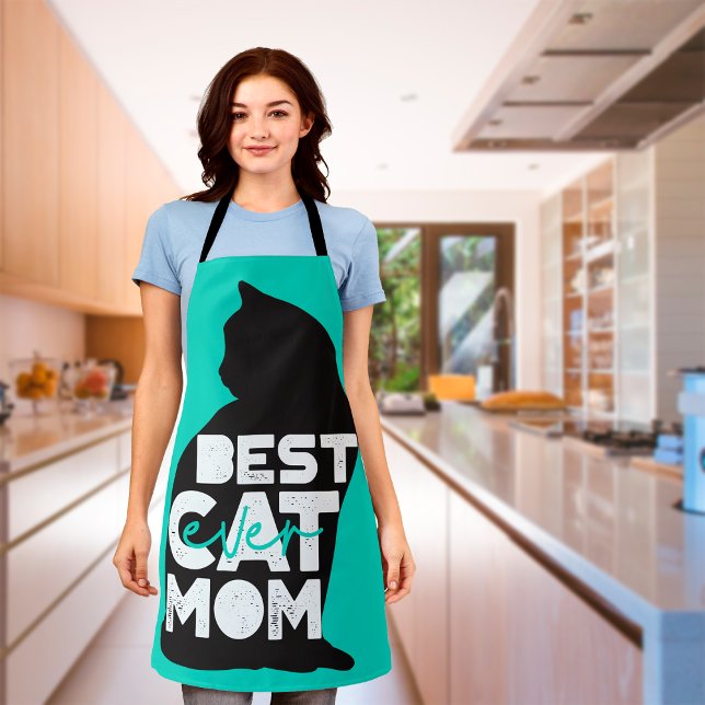 Blue Funny Mother's Day Best Cat Mama Ever Schürze (Von Creator hochgeladen)