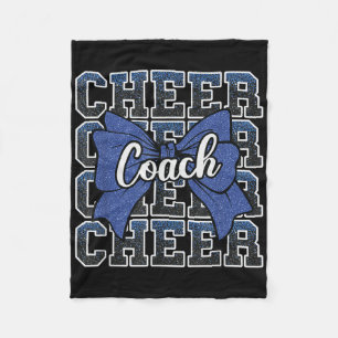 Blue Funny Sport Loud Proud Cheer Coach Vater Vate Fleecedecke