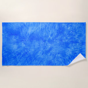 Blue Fur Frenzy Beach Handtuch