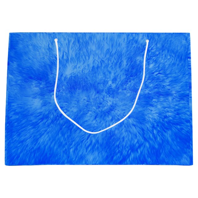 Blue Fur Frenzy Große Geschenktasche Große Geschenktüte (Vorderseite)
