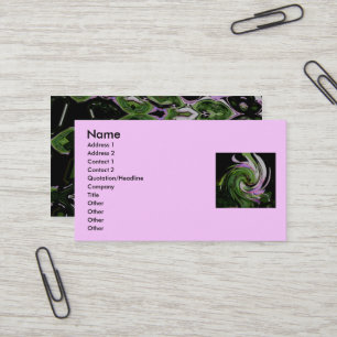Blue Fushia Abstrakt Business Card Visitenkarte