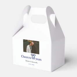 Blue g bow jubelt zu 40-jähriger Hochzeit Geschenkschachtel