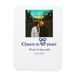 Blue g bow jubelt zu 40-jähriger Hochzeit Magnet