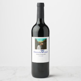 Blue g bow jubelt zu 40-jähriger Hochzeit Weinetikett