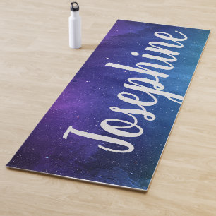 Blue Galaxy Celestial Stars Weltraum Personalisier Yogamatte
