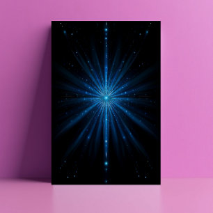 Blue Galaxy Continuum Cosmic Star Birth Blue Black Postkarte