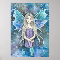Blue Galaxy Fairy Art von Molly Harrison