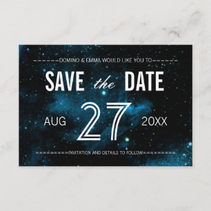 Blue Galaxy speichert die Datumskarten Save The Date