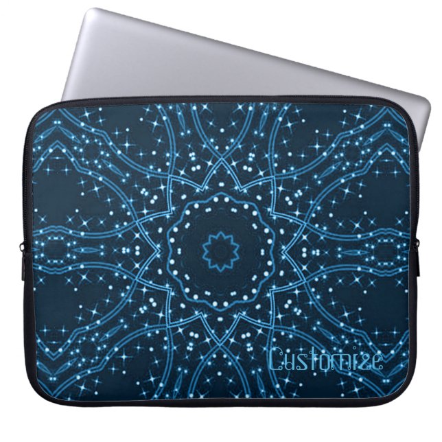 Blue Galaxy Stars Laptop Sieb Laptopschutzhülle (Vorderseite)