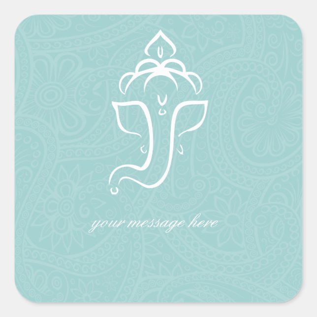 Blue Ganesha Stickers (Vorderseite)