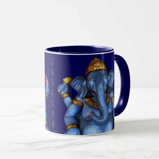 Blue Ganesha Tasse (VorderseiteRechts)