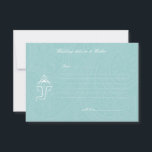 Blue Ganesha Wedding Advice & Wish Cards Hinweiskarte<br><div class="desc">Stilvoll und elegant Blue Ganesha Wedding Advice & Wishings Cards.</div>